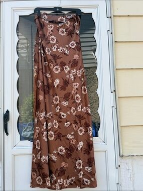 Brown Floral Maxi Dress - Women